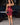 Stevie Metallic Red Twist Mini Dress - Front View