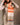 Rylie Orange Striped Fringe Scarf - Front View