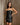 Melody black faux leather mini dress - front view
