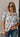 Morgan Cream Multi Floral Short Sleeve Top - front view