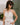 Eliana Oatmeal & Black Stripe Peplum Tank - Front View