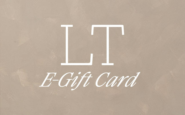 brown background square with LT white logo and 'E-Gift Card'