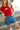 Cassidy Ruffle Hem Denim Shorts - front view