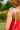 Kate Red & White Linen Sleeveless Romper- top right view