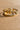 Lucia Gold & Rhinestone H Double Ring- close up side view