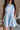 Bella Light Blue Ruffled Romper - close front view