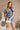 Patricia Washed Denim Puff Sleeve Romper - front view