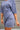 Charlie Dusty Indigo Short Sleeve Romper- close up frontal side view