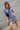Charlie Dusty Indigo Short Sleeve Romper- front view