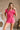 Victoria Pink Washed Denim Romper- front top view