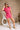 Victoria Pink Washed Denim Romper- full body view