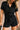 Nova Black Short Sleeve Belted Romper- close up front view