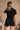 Nova Black Short Sleeve Belted Romper- back view