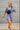 Charlie Dusty Indigo Short Sleeve Romper- full body view