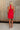 Shania Red Strapless Scarf Mini Dress - full body back view