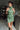 Sabrina Sage Satin Halter Mini Dress- front view