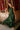 Lena Hunter Green Satin Maxi Dress- front view