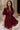 Jana Burgundy Eyelet Zip-Up Mini Dress - close front view