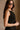 Emily Black Belt Flare Mini Dress- close up side view
