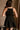 Emily Black Belt Flare Mini Dress- top back view