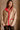 Margot Mocha Shearling & Red Jacket- close up front view