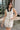 Amanda Cream & Black Button-Up Mini Dress - front