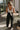 Rima Black & Beige Wide Leg Jumpsuit - full body back view