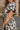 Sierra Cream & Black Floral Midi Dress- close up side view
