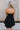 Celeste Black Corset Strapless Mini Flare Dress- back view