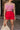 Isabelle Red Tiered Mini Skirt- front view