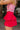 Isabelle Red Tiered Mini Skirt- side view