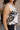 Sloan Cream & Black Floral Crochet Tank- close up side view