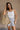 Daniela White & Blue Stripe Sleeveless Romper- front view