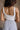 Daniela White & Blue Stripe Sleeveless Romper- close up top back view