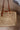 Demi Natural Straw & Cognac Shoulder Purse - close up view