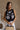 Nylah Black & White Stitch Floral Scallop Tank- front view