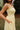 Reese Yellow & Taupe Smocked Midi Dress- close up side view