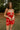 Ansley Red Braided Trim Shorts - front view