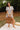 Carly White & Black Striped Tie-Front Top - full body front view