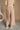 Monroe Latte Brown Linen Fray Pants- back view