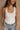 Julia White Waffle Knit Henley Tank- front close up view