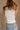Julia White Waffle Knit Henley Tank- back view
