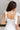 Paige White Scallop Flare Mini Dress- close up back view