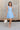 Paige Blue Scallop Flare Mini Dress - full body front view