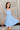 Paige Blue Scallop Flare Mini Dress - front