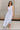 Aliana Blue & White Stripe Midi Dress- full body view