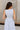 Aliana Blue & White Stripe Midi Dress- close up back view