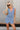 Maren Denim Blue Vest Romper- top view