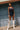 Harley Navy & Red Star Ruffle Romper- full body view