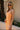 Sophia Orange Satin Midi Dress - side view